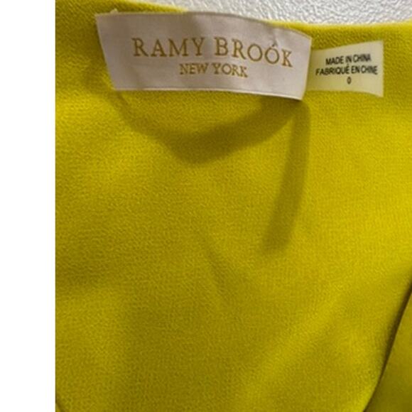 "RAMY BROOK" Alanna Dress SZ 0 Sexy Asymmetrical Hem Professional Club Cocktail - Picture 6 of 10
